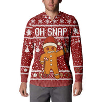 Oh Snap Christmas Button Sweatshirt Xmas Holiday Patterns - Wonder Print Shop