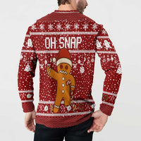 Oh Snap Christmas Button Sweatshirt Xmas Holiday Patterns - Wonder Print Shop