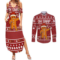 Oh Snap Christmas Couples Matching Summer Maxi Dress and Long Sleeve Button Shirt Xmas Holiday Patterns - Wonder Print Shop