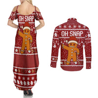 Oh Snap Christmas Couples Matching Summer Maxi Dress and Long Sleeve Button Shirt Xmas Holiday Patterns - Wonder Print Shop