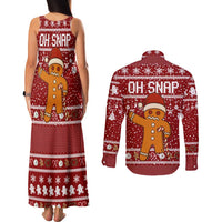 Oh Snap Christmas Couples Matching Tank Maxi Dress and Long Sleeve Button Shirt Xmas Holiday Patterns - Wonder Print Shop