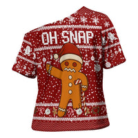Oh Snap Christmas Cross Shoulder Shirt Xmas Holiday Patterns - Wonder Print Shop