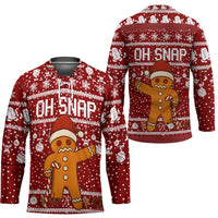 Oh Snap Christmas Hockey Jersey Xmas Holiday Patterns - Wonder Print Shop