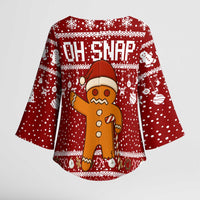 Oh Snap Christmas Kimono Sleeve Blouse Xmas Holiday Patterns - Wonder Print Shop