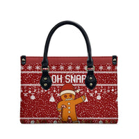 Oh Snap Christmas Leather Bag Xmas Holiday Patterns - Wonder Print Shop
