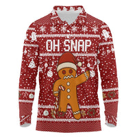 Oh Snap Christmas Long Sleeve Polo Shirt Xmas Holiday Patterns - Wonder Print Shop