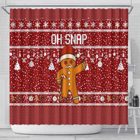 Oh Snap Christmas Shower Curtain Xmas Holiday Patterns - Wonder Print Shop