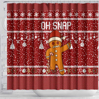 Oh Snap Christmas Shower Curtain Xmas Holiday Patterns - Wonder Print Shop