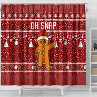 Oh Snap Christmas Shower Curtain Xmas Holiday Patterns - Wonder Print Shop