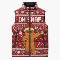 Oh Snap Christmas Sleeveless Puffer Jacket Xmas Holiday Patterns - Wonder Print Shop