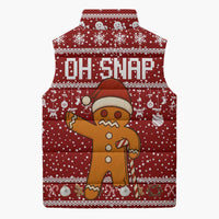 Oh Snap Christmas Sleeveless Puffer Jacket Xmas Holiday Patterns - Wonder Print Shop