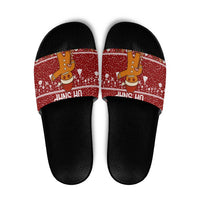 Oh Snap Christmas Slide Sandals Xmas Holiday Patterns - Wonder Print Shop