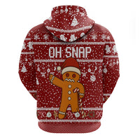 Oh Snap Christmas Zip Hoodie Xmas Holiday Patterns - Wonder Print Shop