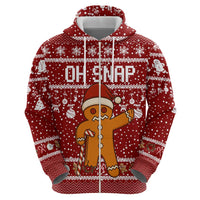 Oh Snap Christmas Zip Hoodie Xmas Holiday Patterns - Wonder Print Shop
