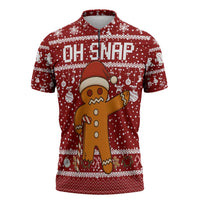 Oh Snap Christmas Zipper Polo Shirt Xmas Holiday Patterns - Wonder Print Shop