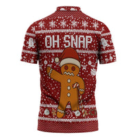 Oh Snap Christmas Zipper Polo Shirt Xmas Holiday Patterns - Wonder Print Shop