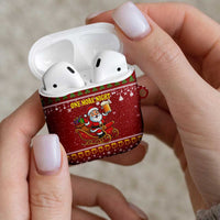 One More Night Santa Beer Christmas AirPods Case Xmas Holiday Patterns - Wonder Print Shop