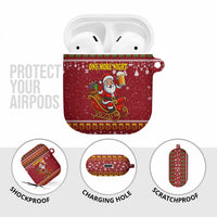 One More Night Santa Beer Christmas AirPods Case Xmas Holiday Patterns - Wonder Print Shop