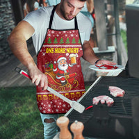 One More Night Santa Beer Christmas Apron Xmas Holiday Patterns - Wonder Print Shop
