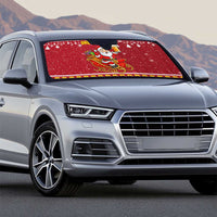 One More Night Santa Beer Christmas Auto Sun Shade Xmas Holiday Patterns - Wonder Print Shop
