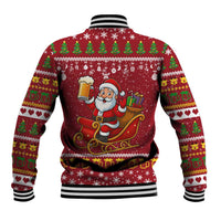One More Night Santa Beer Christmas Baseball Jacket Xmas Holiday Patterns - Wonder Print Shop