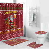 One More Night Santa Beer Christmas Bathroom Set Xmas Holiday Patterns - Wonder Print Shop