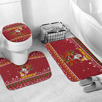 One More Night Santa Beer Christmas Bathroom Set Xmas Holiday Patterns - Wonder Print Shop