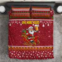 One More Night Santa Beer Christmas Bedding Set Xmas Holiday Patterns - Wonder Print Shop