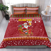 One More Night Santa Beer Christmas Bedding Set Xmas Holiday Patterns - Wonder Print Shop