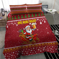 One More Night Santa Beer Christmas Bedding Set Xmas Holiday Patterns - Wonder Print Shop