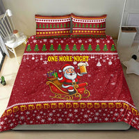 One More Night Santa Beer Christmas Bedding Set Xmas Holiday Patterns - Wonder Print Shop