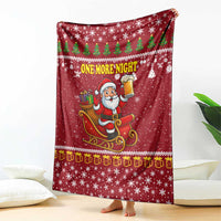 One More Night Santa Beer Christmas Blanket Xmas Holiday Patterns - Wonder Print Shop