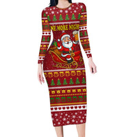 One More Night Santa Beer Christmas Family Matching Long Sleeve Bodycon Dress and Hawaiian Shirt Xmas Holiday Patterns - Wonder Print Shop