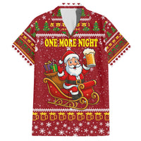 One More Night Santa Beer Christmas Family Matching Off The Shoulder Long Sleeve Dress and Hawaiian Shirt Xmas Holiday Patterns - Wonder Print Shop