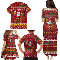 One More Night Santa Beer Christmas Family Matching Puletasi and Hawaiian Shirt Xmas Holiday Patterns - Wonder Print Shop
