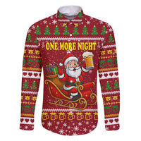 One More Night Santa Beer Christmas Family Matching Puletasi and Hawaiian Shirt Xmas Holiday Patterns - Wonder Print Shop