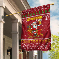 One More Night Santa Beer Christmas Garden Flag Xmas Holiday Patterns - Wonder Print Shop