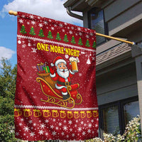 One More Night Santa Beer Christmas Garden Flag Xmas Holiday Patterns - Wonder Print Shop
