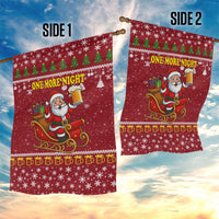 One More Night Santa Beer Christmas Garden Flag Xmas Holiday Patterns - Wonder Print Shop