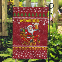 One More Night Santa Beer Christmas Garden Flag Xmas Holiday Patterns - Wonder Print Shop