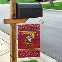 One More Night Santa Beer Christmas Garden Flag Xmas Holiday Patterns - Wonder Print Shop