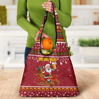 One More Night Santa Beer Christmas Grocery Bag Xmas Holiday Patterns - Wonder Print Shop