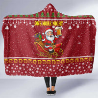 One More Night Santa Beer Christmas Hooded Blanket Xmas Holiday Patterns - Wonder Print Shop