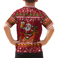 One More Night Santa Beer Christmas Kid Hawaiian Shirt Xmas Holiday Patterns - Wonder Print Shop