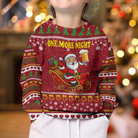 One More Night Santa Beer Christmas Kid Ugly Christmas Sweater Xmas Holiday Patterns - Wonder Print Shop