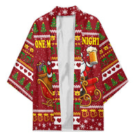 One More Night Santa Beer Christmas Kimono Xmas Holiday Patterns - Wonder Print Shop