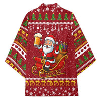One More Night Santa Beer Christmas Kimono Xmas Holiday Patterns - Wonder Print Shop