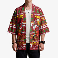 One More Night Santa Beer Christmas Kimono Xmas Holiday Patterns - Wonder Print Shop