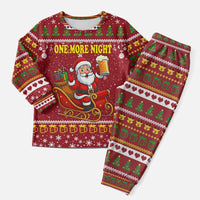 One More Night Santa Beer Christmas Pajama Set Xmas Holiday Patterns - Wonder Print Shop