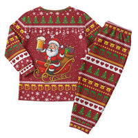 One More Night Santa Beer Christmas Pajama Set Xmas Holiday Patterns - Wonder Print Shop